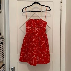 Anthropologie red dress